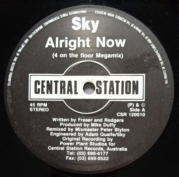 Sky (16) : Alright Now (12&quot;)