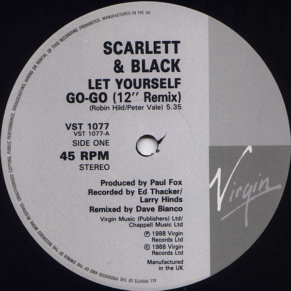 Scarlett & Black : Let Yourself Go-Go (12")