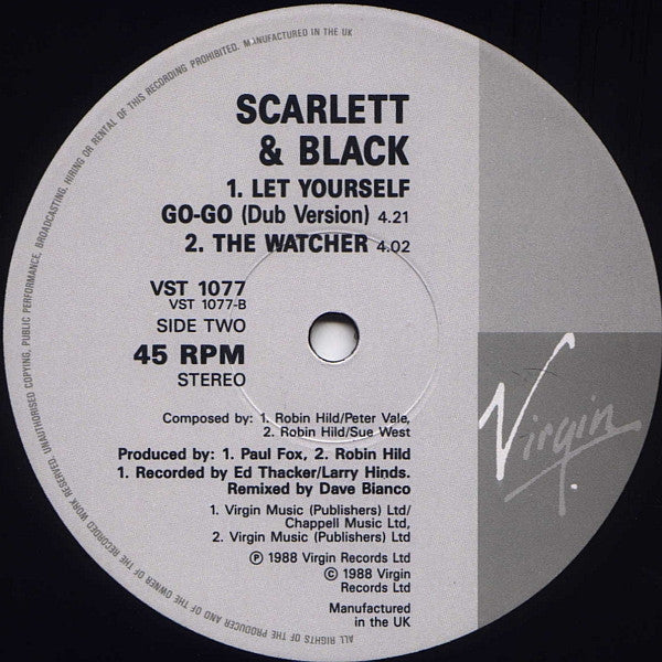 Scarlett & Black : Let Yourself Go-Go (12")
