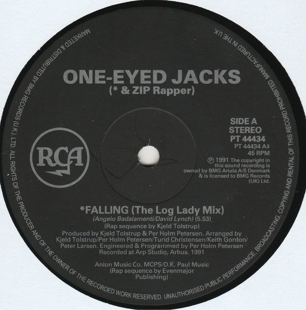 One-Eyed Jacks : Falling (The Twin Peaks Dance Mixes) (12")
