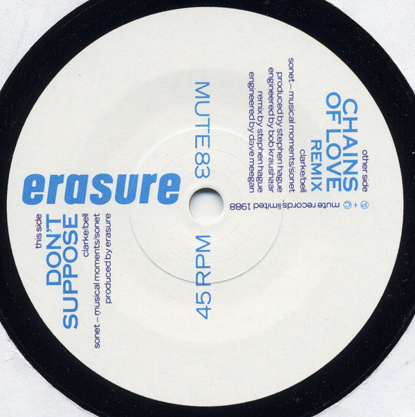 Erasure : Chains Of Love (7", Single)