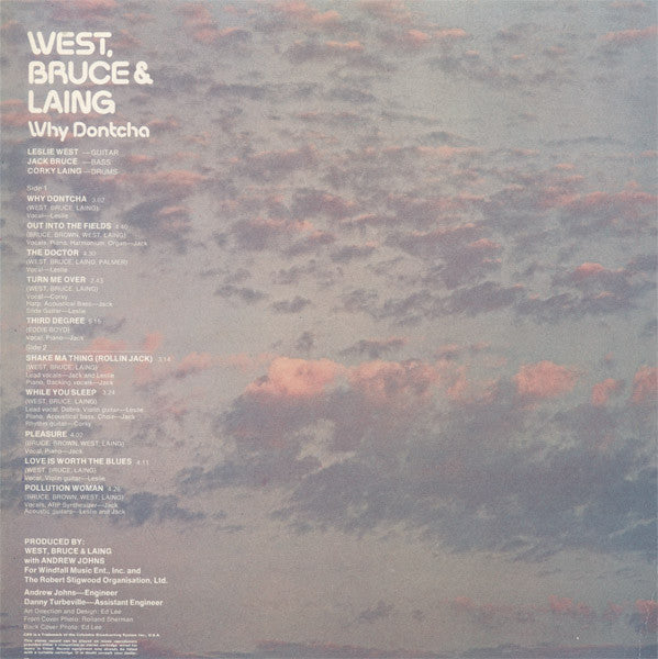 West, Bruce & Laing : Why Dontcha (LP, Album)