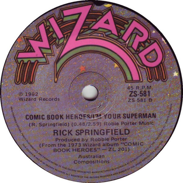 Rick Springfield : Don't Talk To Strangers (7", Single, Pic)