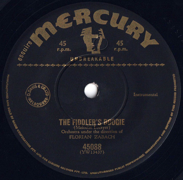 The Florian Zabach Orchestra : The Fiddler's Boogie (7", Single)