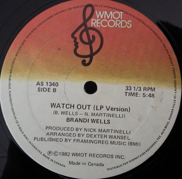 Brandi Wells : Watch Out (12", Ltd)