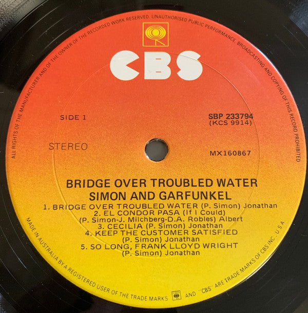 Simon And Garfunkel* : Bridge Over Troubled Water (LP, Album, RE)