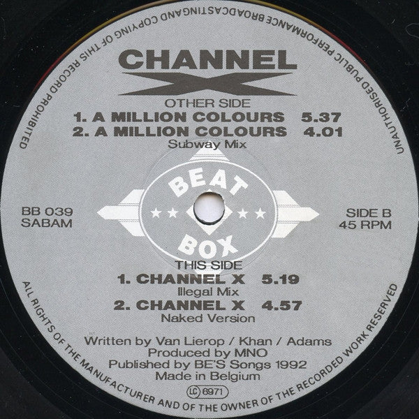 Channel X : A Million Colours (12")