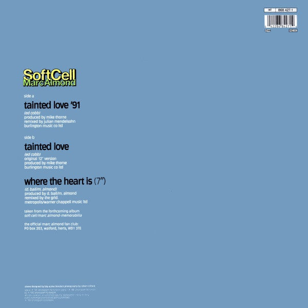 Soft Cell, Marc Almond : Tainted Love (12", Maxi)