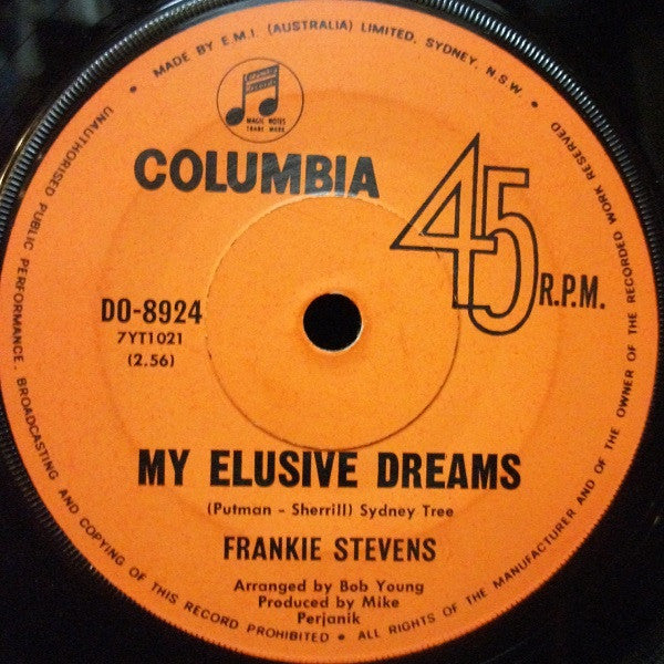 Frankie Stevens : My Elusive Dreams (7", Single)