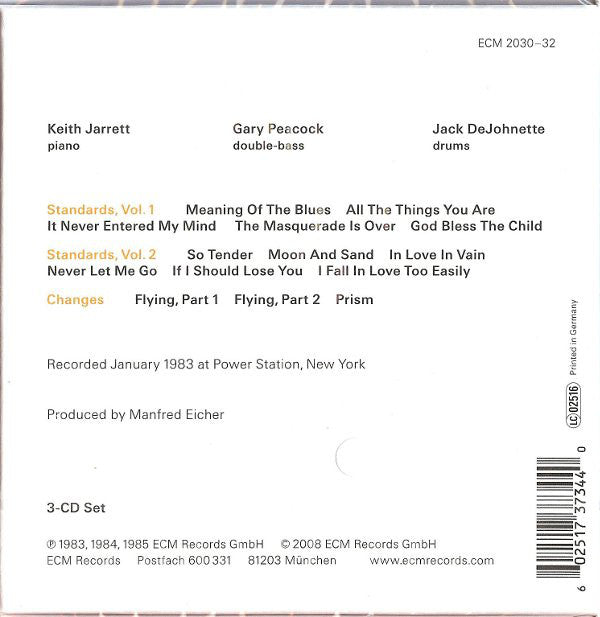 Keith Jarrett, Gary Peacock, Jack DeJohnette : Setting Standards - New York Sessions (CD, Album, RE + CD, Album, RE + CD, Album, RE + Bo)