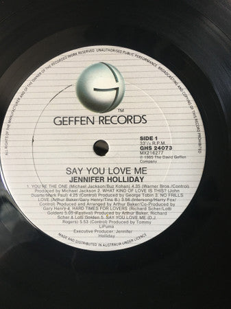 Jennifer Holliday : Say You Love Me (LP, Album)