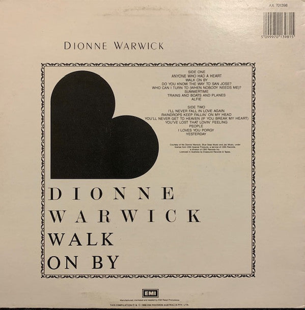 Dionne Warwick : Walk On By (LP, Comp)