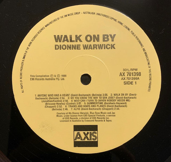 Dionne Warwick : Walk On By (LP, Comp)