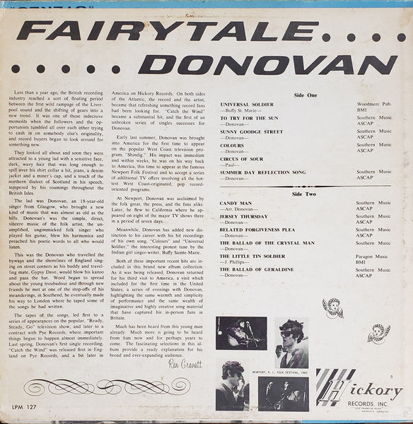 Donovan : Fairytale (LP, Album, Mono, Mon)