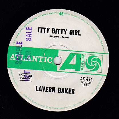 Lavern Baker : Itty Bitty Girl / Oh, Johnny Oh, Johnny (7", Single)