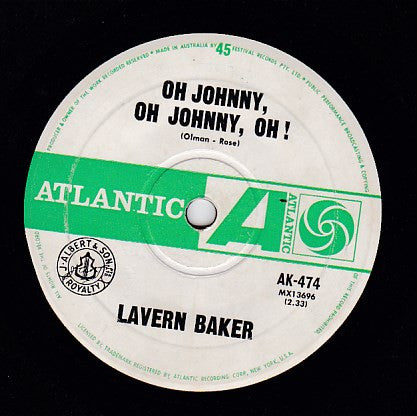 Lavern Baker : Itty Bitty Girl / Oh, Johnny Oh, Johnny (7", Single)