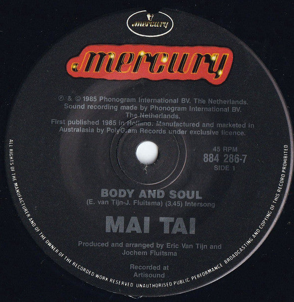 Mai Tai : Body And Soul (7&quot;, Single)