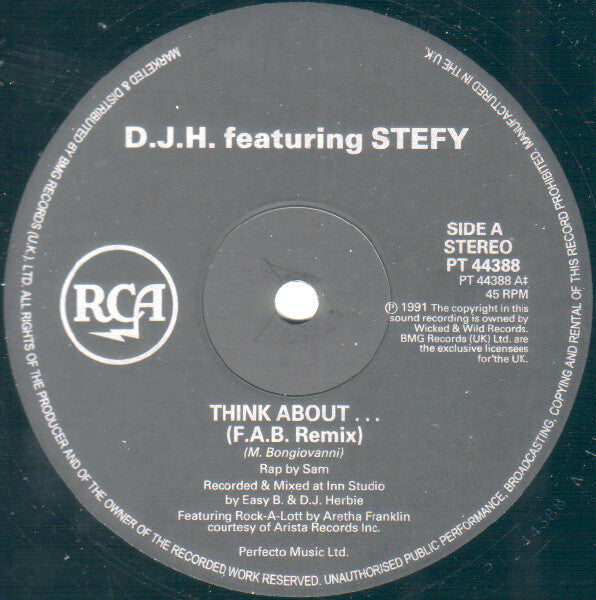 DJ H. Feat. Stefy : Think About.. (Remix) (12")