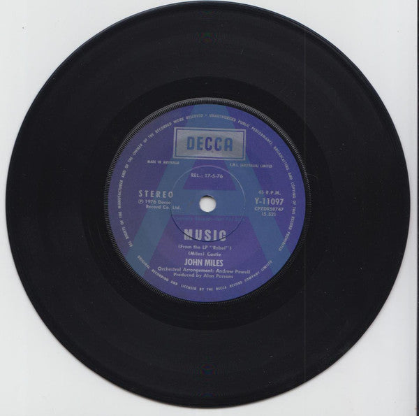 John Miles : Music (7", Single, Promo)