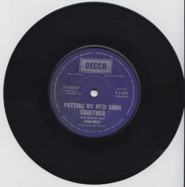 John Miles : Music (7", Single, Promo)