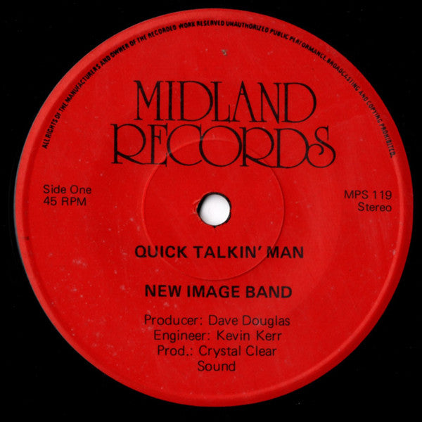 New Image Band (2) : Quick Talkin&#39; Man (7&quot;, Single)