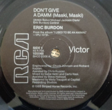 Eric Burdon : Don't Give A Damm (Maski, Maski) (7", Single)