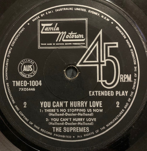 The Supremes : You Can't Hurry Love (7", EP)