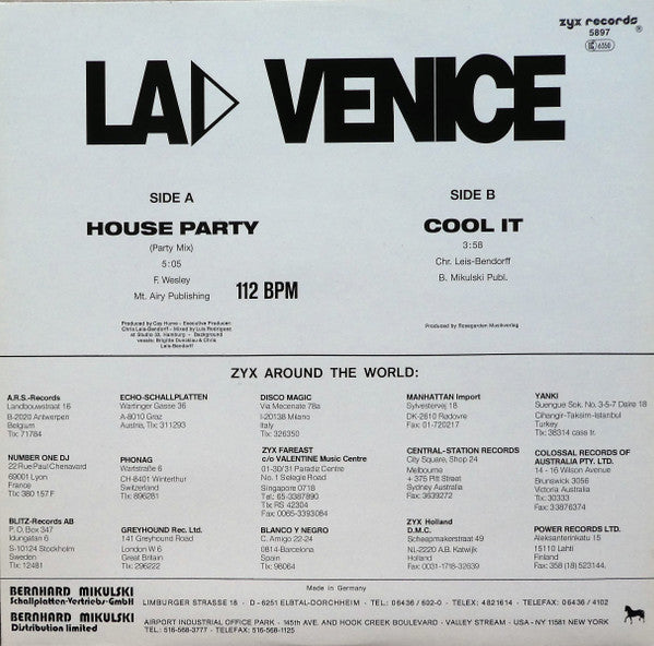 Lad Venice : House Party (12", Maxi)