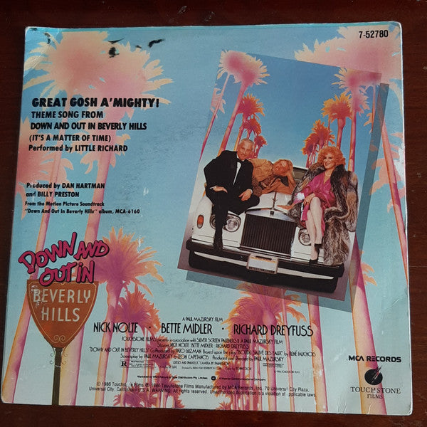Little Richard : Great Gosh A'Mighty! (Theme Song From 'Down And Out In Beverly Hills') (It's A Matter Of Time) (7", Single, Pic)