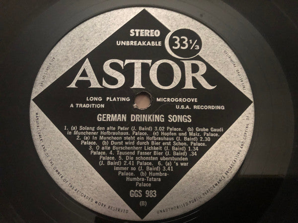 Unknown Artist : German Drinking Songs (LP)