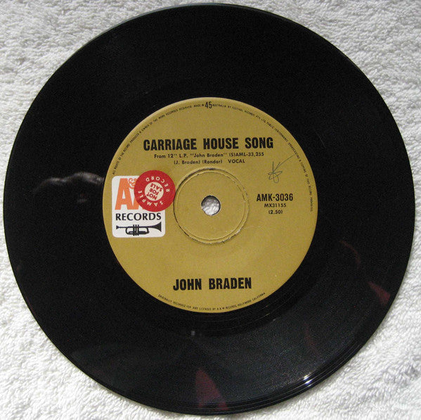 John Braden : Carriage House Song / Wild Birds (7", Advance)