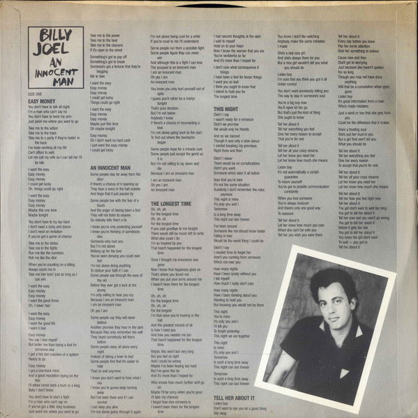 Billy Joel : An Innocent Man (LP, Album)