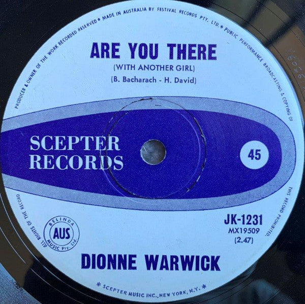 Dionne Warwick : Are You There (With Another Girl) / If I Ever Make You Cry (7")