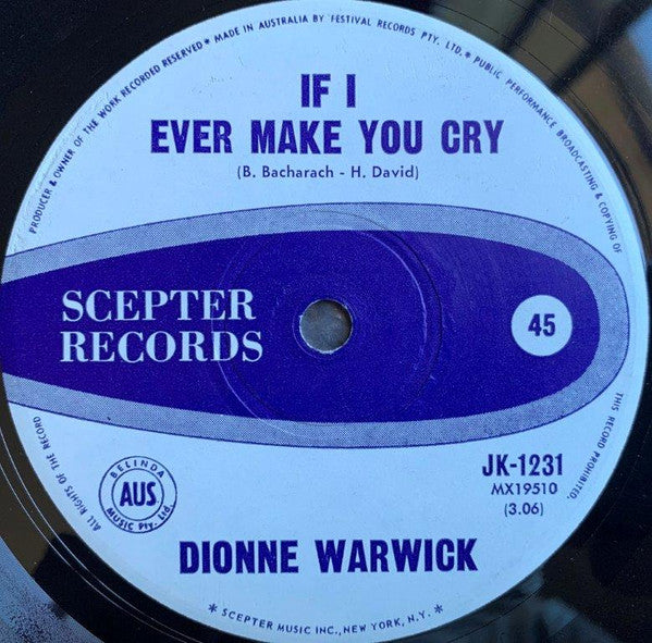 Dionne Warwick : Are You There (With Another Girl) / If I Ever Make You Cry (7")