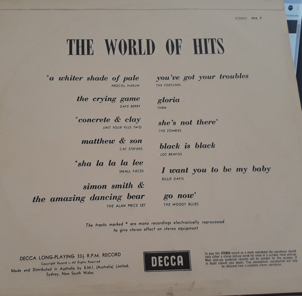 Various : The World Of Hits (LP, Comp)