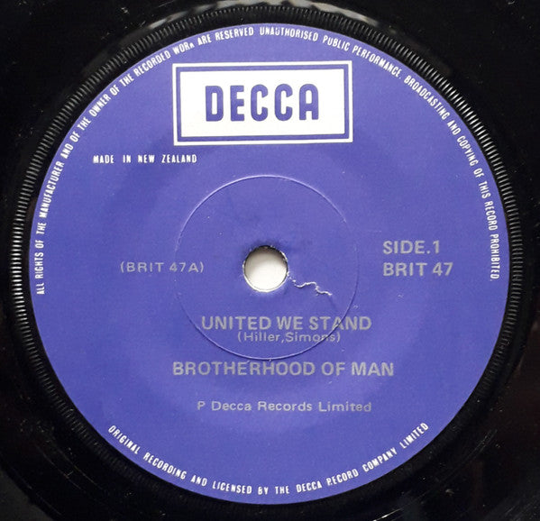 Brotherhood Of Man : United We Stand / Where Are You Going To My Love? (7&quot;, Single, RE)