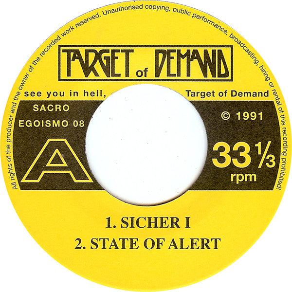 Target Of Demand : See You In Hell (7", EP)