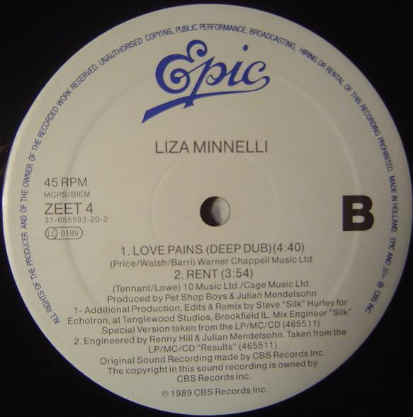 Liza Minnelli : Love Pains (12")