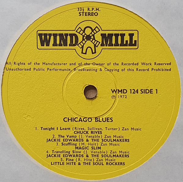 Various : Authentic Chicago Blues (LP, Comp)
