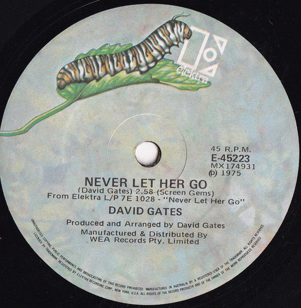 David Gates : Never Let Her Go (7&quot;, Single)