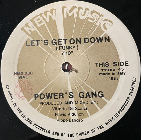Power's Gang : Let's Get Down On Down (12")