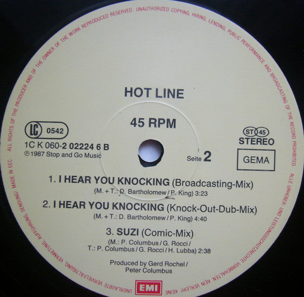 Hot Line (2) : I Hear You Knocking (12")