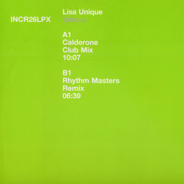 Lisa Unique : Unique (12", Promo)