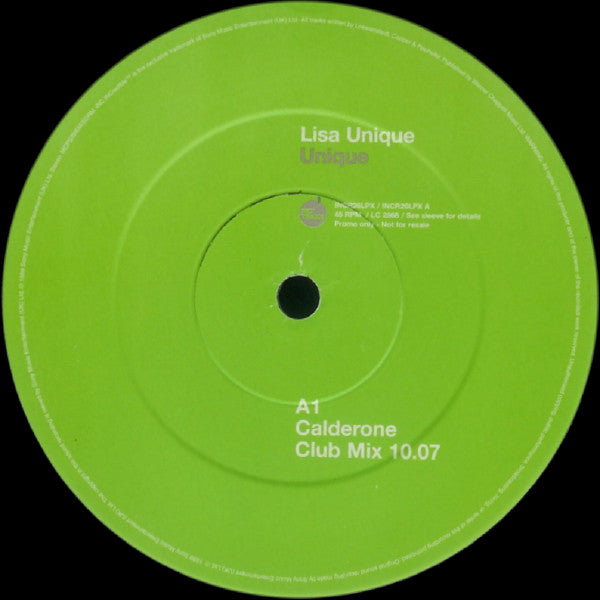 Lisa Unique : Unique (12", Promo)