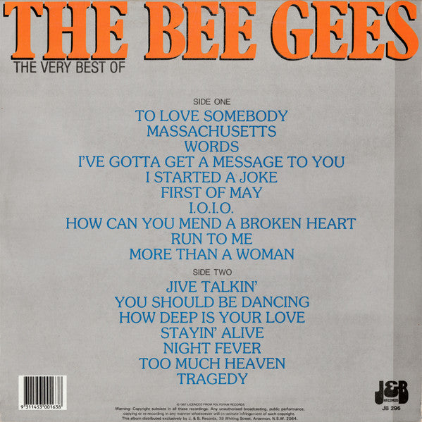 Bee Gees : The Very Best Of (LP, Comp)