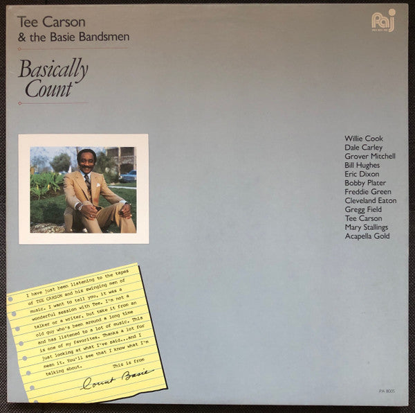 Donald T. Carson And The Basie Bandsmen : Basically Count (LP, Album)