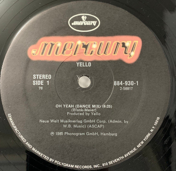 Yello : Oh Yeah (12")