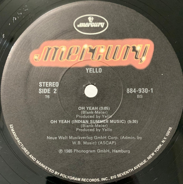 Yello : Oh Yeah (12")
