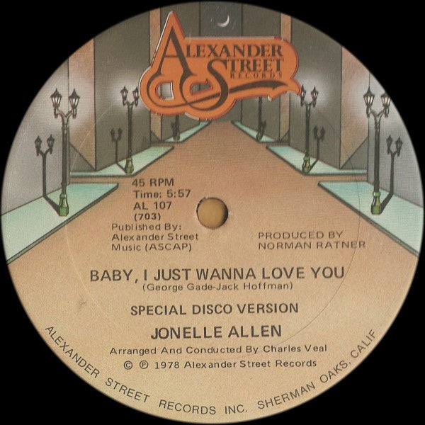 Jonelle Allen : Baby, I Just Wanna Love You (12&quot;)