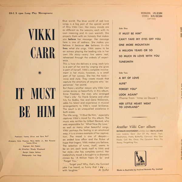 Vikki Carr : It Must Be Him (LP, Album)